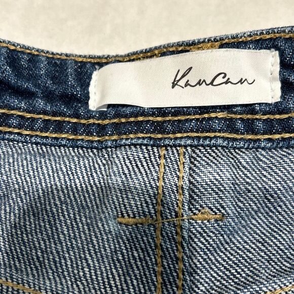 KanCan Button Front Distressed Denim Shorts Cut offs Sz 9/28 Stretch - Picture 2 of 7